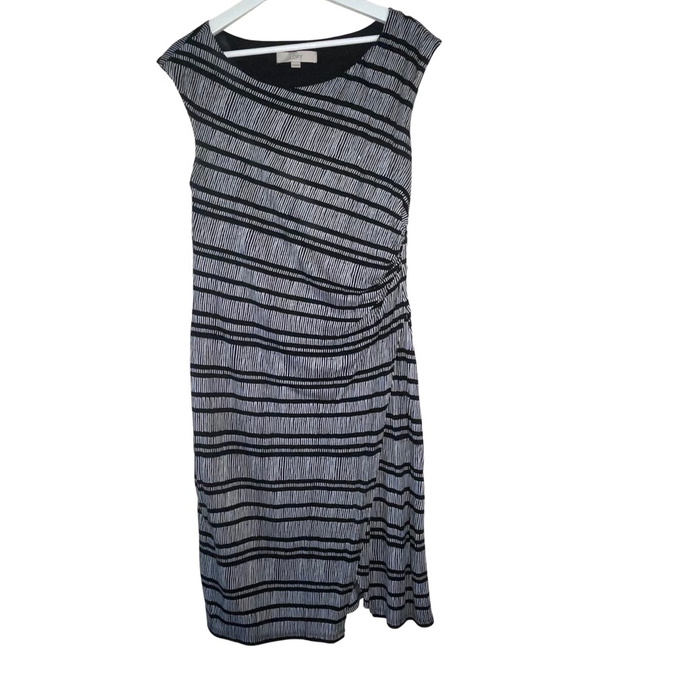 Loft Women’s Size M dress black/white striped